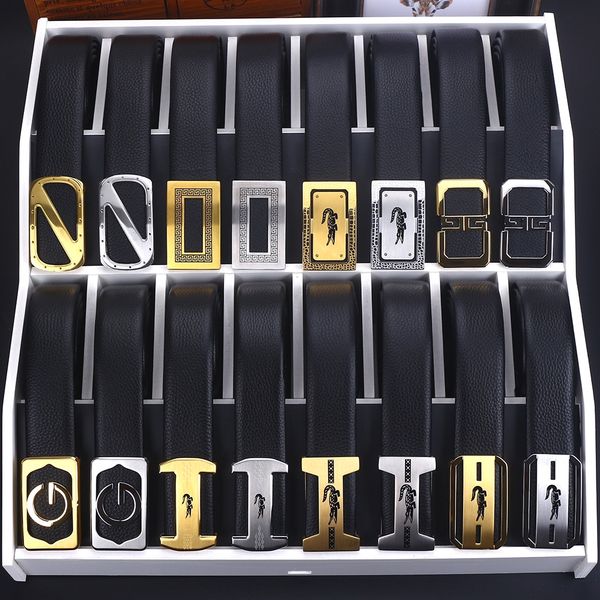 2019 new men's smooth buckle belt whole double-sided head layer cowhide belt genuine leather stainless steel buckle 10, Black;brown
2019 new men's smooth buckle belt whole double-sided head layer cowhide belt genuine leather stainless steel buckle 10, Black;brown