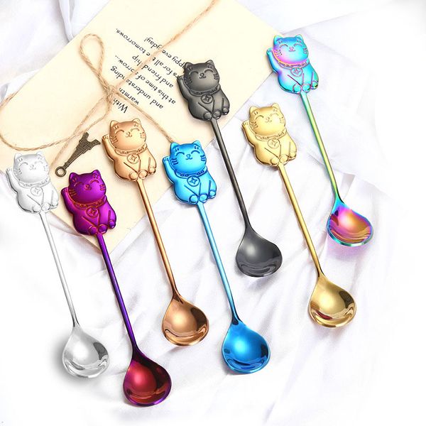 creative 304 stainless steel cartoon lucky cat spoon gift coffee stirring spoon ice cream ice cream dessert spoons kitchen tools t3701
creative 304 stainless steel cartoon lucky cat spoon gift coffee stirring spoon ice cream ice cream dessert spoons kitchen tools t3701