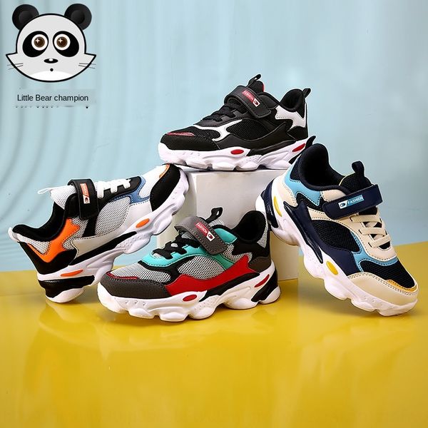 bear champion boy's sports mesh medium and large children's sports shoes autumn 2020 soft bottom anti-slip boy running shoes, Black
bear champion boy's sports mesh medium and large children's sports shoes autumn 2020 soft bottom anti-slip boy running shoes, Black