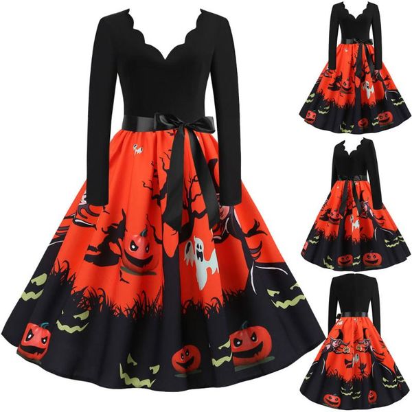 vintage sleeveless halloween dress print housewife dresses woman party night evening party prom black dress robe noel femme, Black;gray
vintage sleeveless halloween dress print housewife dresses woman party night evening party prom black dress robe noel femme, Black;gray