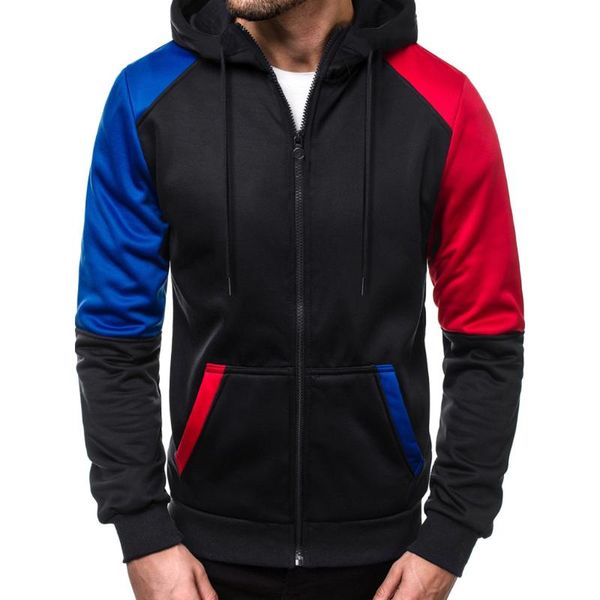men's hoodies & sweatshirts winter sweatshirt moletom casual patchwork slim hoodie men outwear blouse zipper sudadera hombre, Black
men's hoodies & sweatshirts winter sweatshirt moletom casual patchwork slim hoodie men outwear blouse zipper sudadera hombre, Black