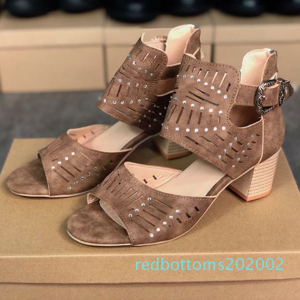 woman classic high heeled sandals coarse heel leather designer suede shoes metal buckle parties occupation sandals size 34-43 r02, Black
woman classic high heeled sandals coarse heel leather designer suede shoes metal buckle parties occupation sandals size 34-43 r02, Black