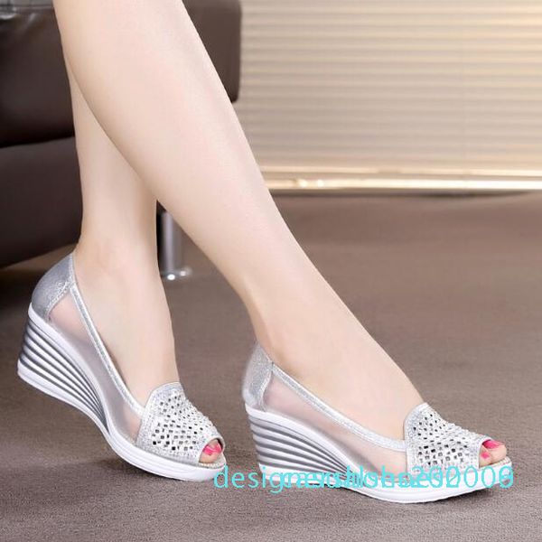 2019 womens wedges shoes peep toe high heels summer mesh shoes lady aa0211 sandals for women c09 d06, Black
2019 womens wedges shoes peep toe high heels summer mesh shoes lady aa0211 sandals for women c09 d06, Black