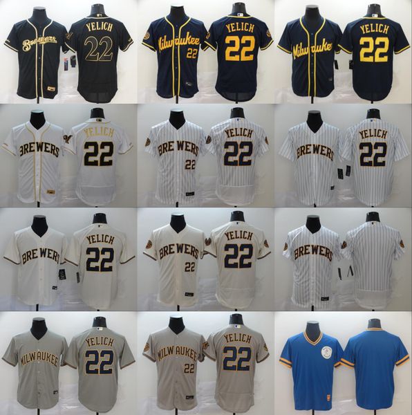 2020 new milwaukee 22 christian yelich jerseys 19 robin yount baseball jersey, Blue;black
2020 new milwaukee 22 christian yelich jerseys 19 robin yount baseball jersey, Blue;black