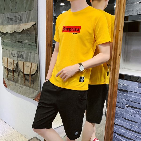 summer new fashion sports casual short shorts two-piece men's printing suit pants suit shorts pants set, Black
summer new fashion sports casual short shorts two-piece men's printing suit pants suit shorts pants set, Black