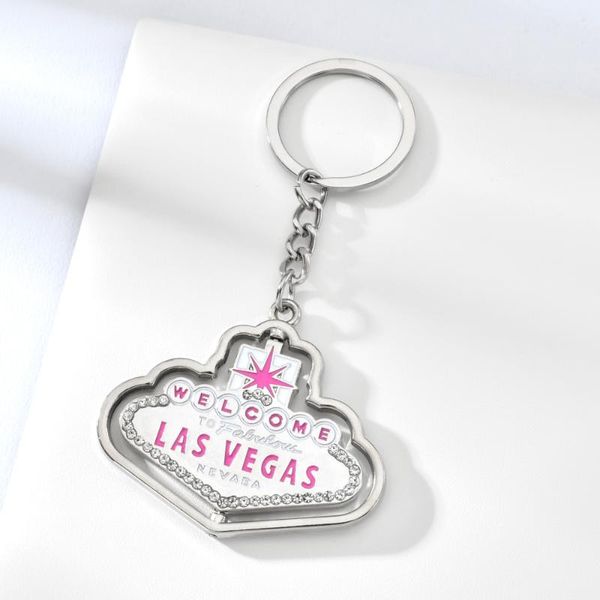 welcome las vegas nevada usa tourism travel souvenir keychain rotatable metal key ring, Silver
welcome las vegas nevada usa tourism travel souvenir keychain rotatable metal key ring, Silver