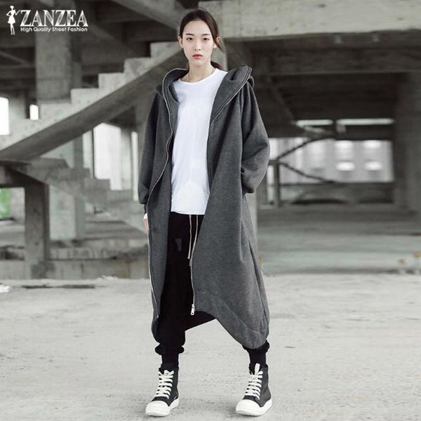 women hooded coats and jackets 2020 zanzea female zip long jackets ladies winter outerwear asymmetrical windbreakers s-5xl, Black;brown 
women hooded coats and jackets 2020 zanzea female zip long jackets ladies winter outerwear asymmetrical windbreakers s-5xl, Black;brown