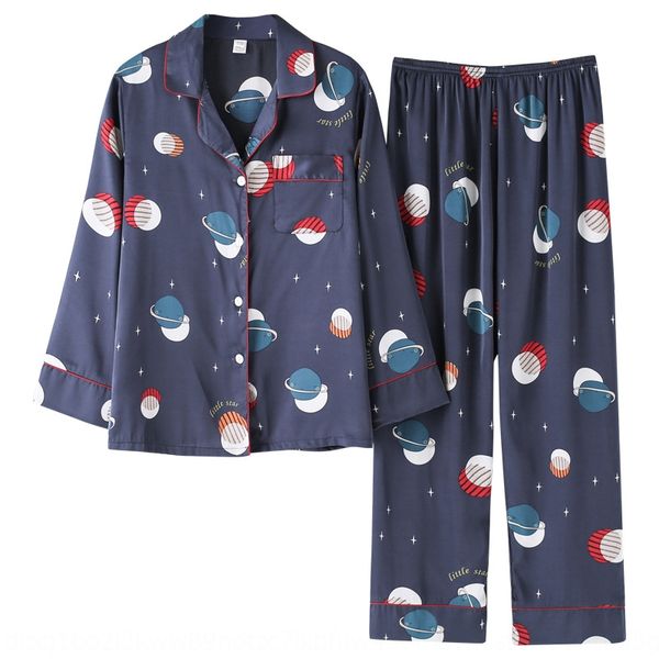 alg1q autumn new couple pajamas imitation silk lapel cardigan trousers silkpajamas silkhome wear women's silk long-sleeved trousers two, Black;brown
alg1q autumn new couple pajamas imitation silk lapel cardigan trousers silkpajamas silkhome wear women's silk long-sleeved trousers two, Black;brown