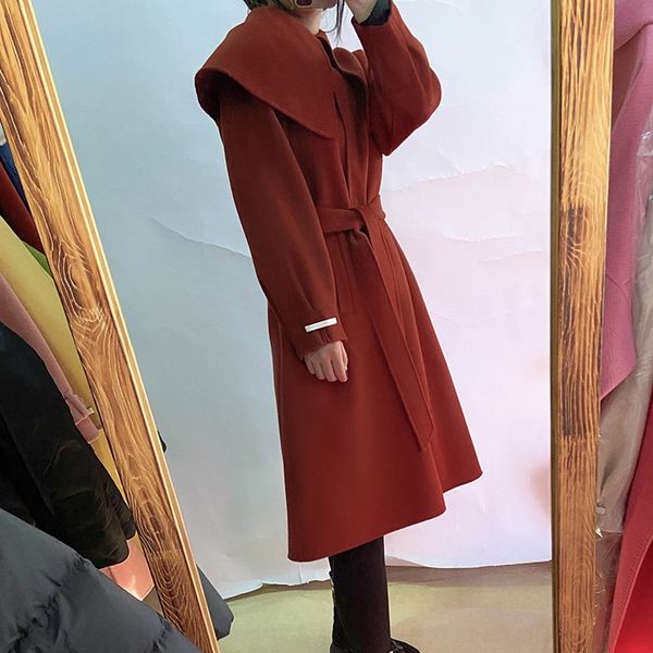 tajra red wool doll wool double-sided cashmere coat women's high-end 2019 fall/winter new korean style doll collar long knee-length woo, Black
tajra red wool doll wool double-sided cashmere coat women's high-end 2019 fall/winter new korean style doll collar long knee-length woo, Black