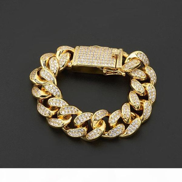 18mm men's chunky iced out zircon miami cuban link bracelet bling gold silver cz cuban chain bracelet 20cm, Black
18mm men's chunky iced out zircon miami cuban link bracelet bling gold silver cz cuban chain bracelet 20cm, Black