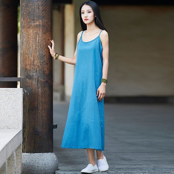 johnature 2020 summer dresses new women vintage simple solid color new loose patchwork sleeveless spaghetti strap long dresses, Black;gray
johnature 2020 summer dresses new women vintage simple solid color new loose patchwork sleeveless spaghetti strap long dresses, Black;gray