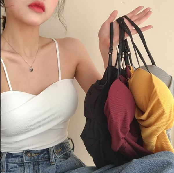 2020 vest vest summer clothes solid color elastic short tube chest slim fit slimming outer wear camisole w1114, Camo
2020 vest vest summer clothes solid color elastic short tube chest slim fit slimming outer wear camisole w1114, Camo