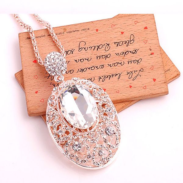 charming sweater pendant necklace for women ladies wedding party chain pendant jewellery fashion crystal zircon accessories gift, Silver
charming sweater pendant necklace for women ladies wedding party chain pendant jewellery fashion crystal zircon accessories gift, Silver