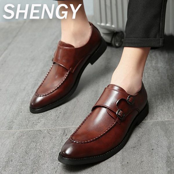 men's leather shoes casual business dress formal dress oxford shoes pointed toe slip-on men brogue party office men, Black
men's leather shoes casual business dress formal dress oxford shoes pointed toe slip-on men brogue party office men, Black