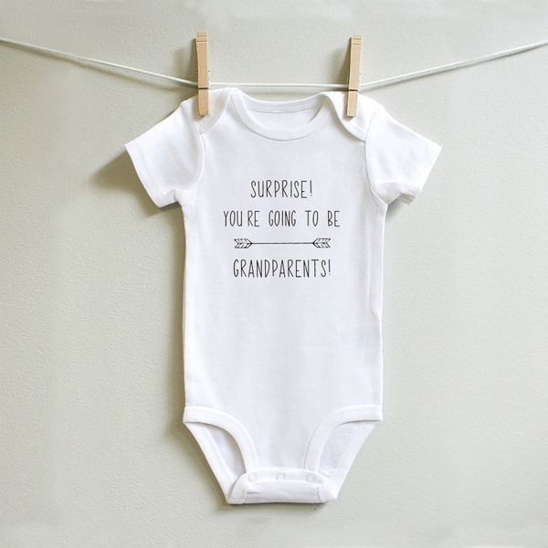 you are going to be grandparents print newborn infant baby boys girls onesies short sleeve romper jumpsuit cotton baby clothes, Blue
you are going to be grandparents print newborn infant baby boys girls onesies short sleeve romper jumpsuit cotton baby clothes, Blue