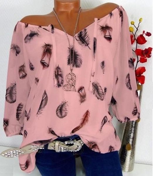 women feather printed long sleeve drawstring loose chiffon casual blouse all-matching autumn streetwear 2020 trendy, White
women feather printed long sleeve drawstring loose chiffon casual blouse all-matching autumn streetwear 2020 trendy, White