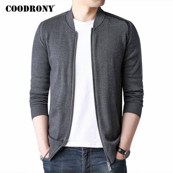 men's sweaters coodrony cardigan men fashion casual zipper coat cardigans autumn winter soft warm wool knitwear sweater c1118, White;black 
men's sweaters coodrony cardigan men fashion casual zipper coat cardigans autumn winter soft warm wool knitwear sweater c1118, White;black