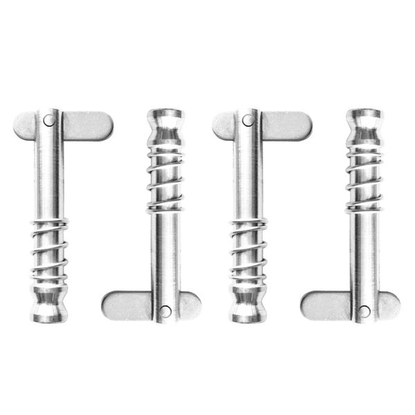 4 x quick release pins 1/4 inch diameter with spring, 16 stainless steel for boat bimini deck hinge marine accessories
4 x quick release pins 1/4 inch diameter with spring, 16 stainless steel for boat bimini deck hinge marine accessories