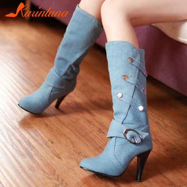 karin 2020 new design plus size 48 thin high heels mid calf boots woman shoes buckle strap concise autumn winter boots women, Black
karin 2020 new design plus size 48 thin high heels mid calf boots woman shoes buckle strap concise autumn winter boots women, Black