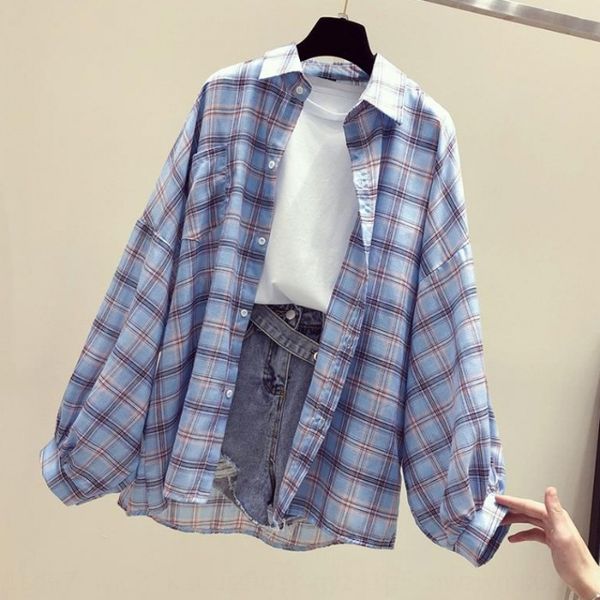cyond spring and autumn plaid coat shirtwomen's korean-style internet celebrity versatile casual long-sleeved thin shirt loose shirt su, White
cyond spring and autumn plaid coat shirtwomen's korean-style internet celebrity versatile casual long-sleeved thin shirt loose shirt su, White