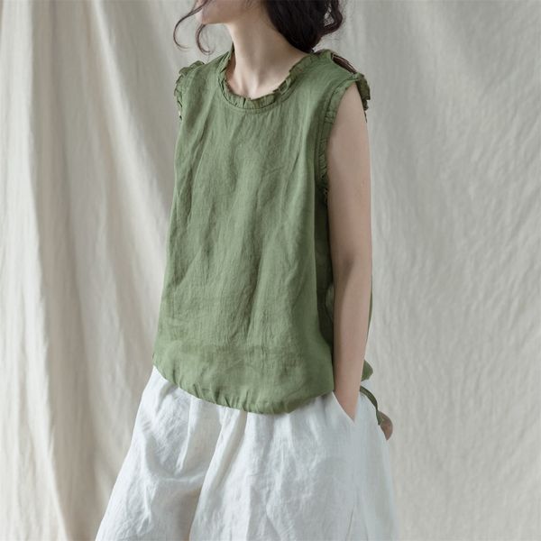 2020 new artistic pure linen wooden ear loose drawstring 2020 new artistic pure linen wooden ear loose drawstring vest vest, Camo
2020 new artistic pure linen wooden ear loose drawstring 2020 new artistic pure linen wooden ear loose drawstring vest vest, Camo