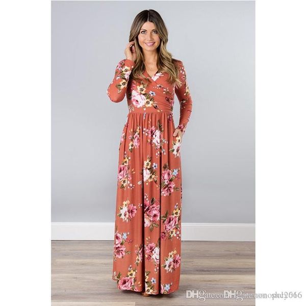 women dress v neck summer pleated long sleeve elegant flower print lady bodycon waist skirt casual loose waist split dresses size s-xl d4, Black;gray
women dress v neck summer pleated long sleeve elegant flower print lady bodycon waist skirt casual loose waist split dresses size s-xl d4, Black;gray
