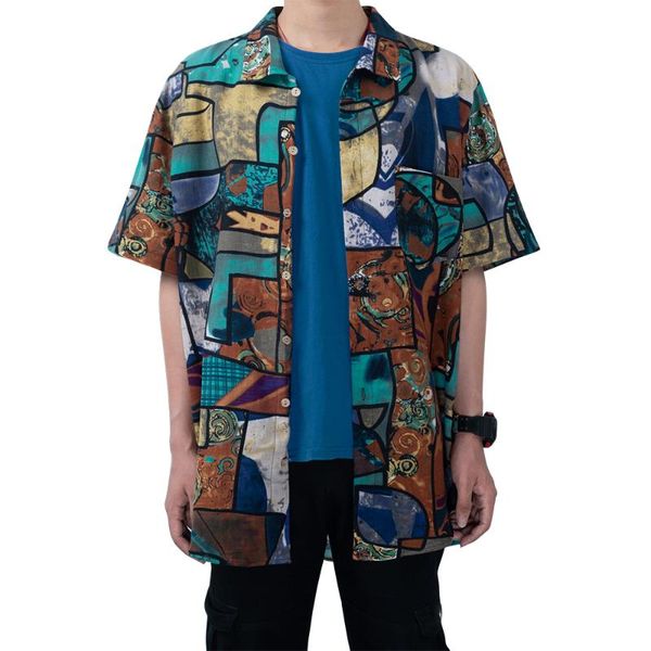 easehut vintage men summer shirts leaves geometricl pattern turn-down collar short sleeve pocket button casual holiday shirt top, White;black
easehut vintage men summer shirts leaves geometricl pattern turn-down collar short sleeve pocket button casual holiday shirt top, White;black