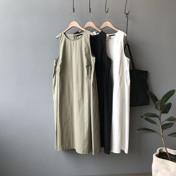 fashion influx new sleeveless dress summer and autumn temperament was thin large size korean vest dress skirt maternity, White
fashion influx new sleeveless dress summer and autumn temperament was thin large size korean vest dress skirt maternity, White
