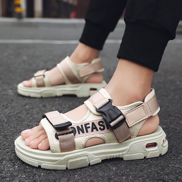 men's sandals 2020 new net red personality outdoor cushion beach shoes korean version of the trend of dual-use sandals and slipp, Black
men's sandals 2020 new net red personality outdoor cushion beach shoes korean version of the trend of dual-use sandals and slipp, Black