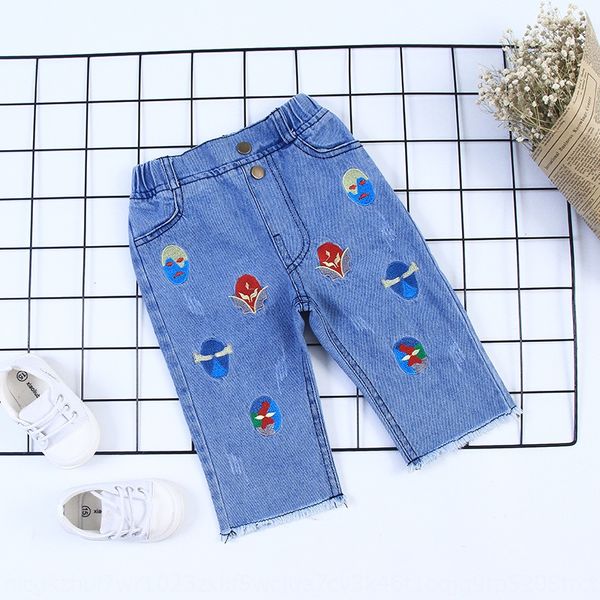 wsvsc 2020 jeans wide leg new male and female children's korean style children's clothing jeans cropped pants mask embroidery neut, Blue
wsvsc 2020 jeans wide leg new male and female children's korean style children's clothing jeans cropped pants mask embroidery neut, Blue