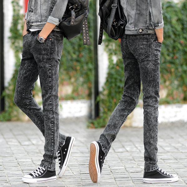 men's slim-fit korean-style stretch fried snowflake pencil pencil pants denim long pants 7016, Blue
men's slim-fit korean-style stretch fried snowflake pencil pencil pants denim long pants 7016, Blue