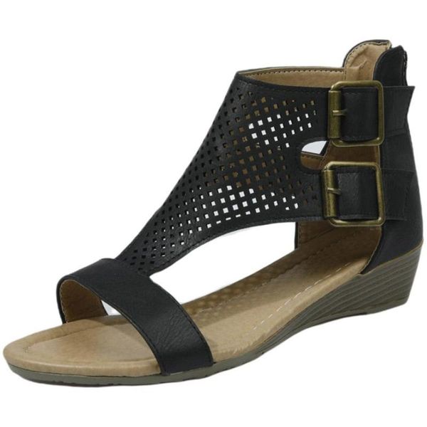 ribetrini new ladies hollow wedges gladiator shoes elegant retro low heel women sandals 2020 casual summer sandals cs01, Black
ribetrini new ladies hollow wedges gladiator shoes elegant retro low heel women sandals 2020 casual summer sandals cs01, Black
