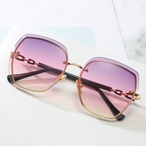 high qulity women's rimless square sunglasses metal shades fashion luxury oversized sunglasses female ladies brown eyewear, White;black
high qulity women's rimless square sunglasses metal shades fashion luxury oversized sunglasses female ladies brown eyewear, White;black