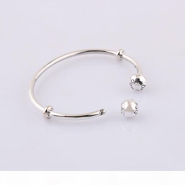 authentic 925 sterling silver moments silver open cuff bangle with pave caps fits european designer style jewelry charms beads 59643922zc, Black
authentic 925 sterling silver moments silver open cuff bangle with pave caps fits european designer style jewelry charms beads 59643922zc, Black