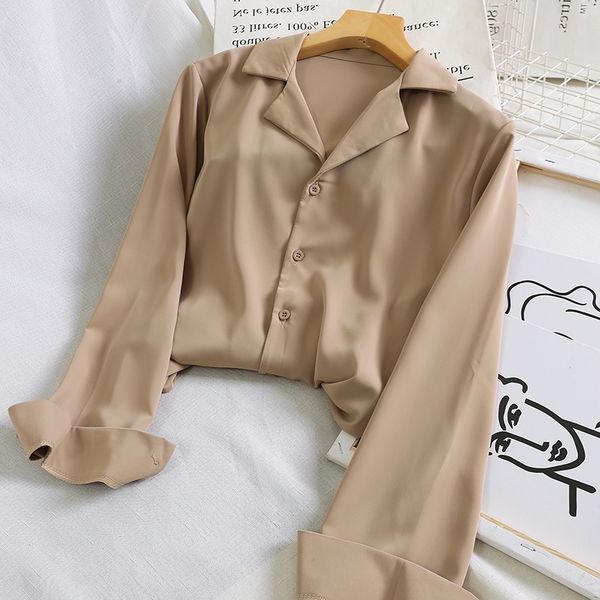 7405 suit collar chiffon long-sleeved women's 2019 autumn korean style loose all-match shirt western style small shirt, White
7405 suit collar chiffon long-sleeved women's 2019 autumn korean style loose all-match shirt western style small shirt, White