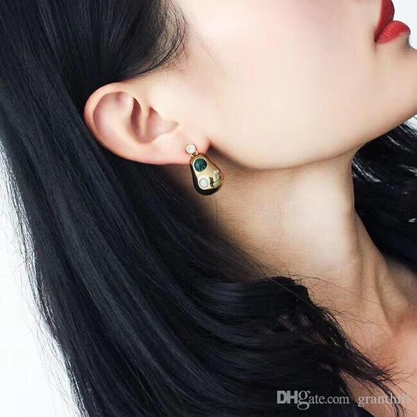 designer pendant earring luxury jewelry 925 silver needle pure brass thick 18k gold plating earrings stud earrings for women asymmetric chr, Golden;silver 
designer pendant earring luxury jewelry 925 silver needle pure brass thick 18k gold plating earrings stud earrings for women asymmetric chr, Golden;silver