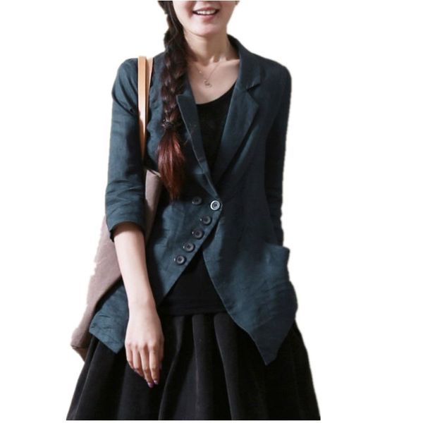 2020 spring new arts style women long sleeve cotton linen blazer femme single breasted slim casualblazers and jackets m182, White;black
2020 spring new arts style women long sleeve cotton linen blazer femme single breasted slim casualblazers and jackets m182, White;black