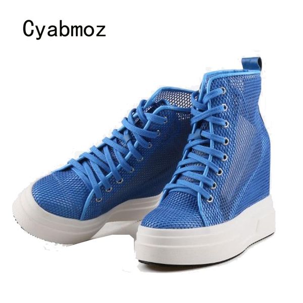 cyabmoz summer height increasing shoes woman sneakers breathable hollow mesh platform women high heels pumps party ladies shoes, Black
cyabmoz summer height increasing shoes woman sneakers breathable hollow mesh platform women high heels pumps party ladies shoes, Black