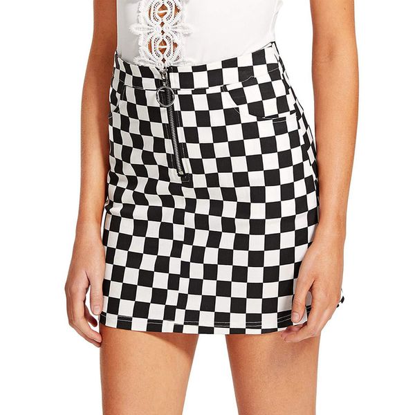 women ring zip up a line plaid skirts spring summer casual mini skirts a line party skirts 2020 new femme vestidos ladies, Black
women ring zip up a line plaid skirts spring summer casual mini skirts a line party skirts 2020 new femme vestidos ladies, Black