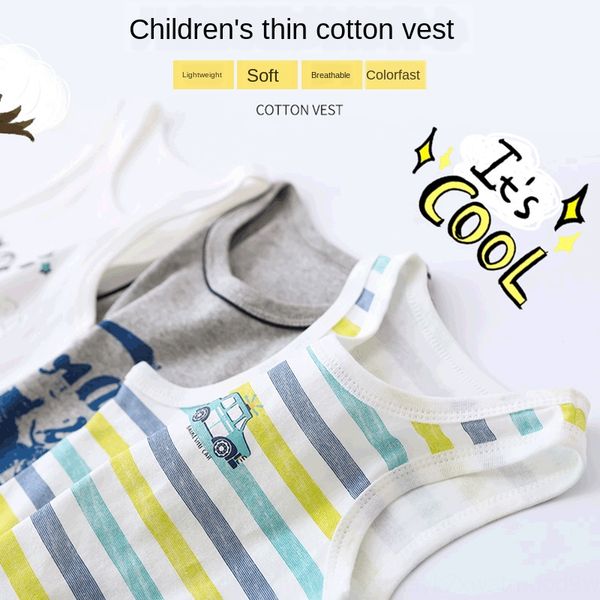 new shirt vest cotton printed children's vest men's and women's thin base shirt combed cotton camisole, Blue
new shirt vest cotton printed children's vest men's and women's thin base shirt combed cotton camisole, Blue