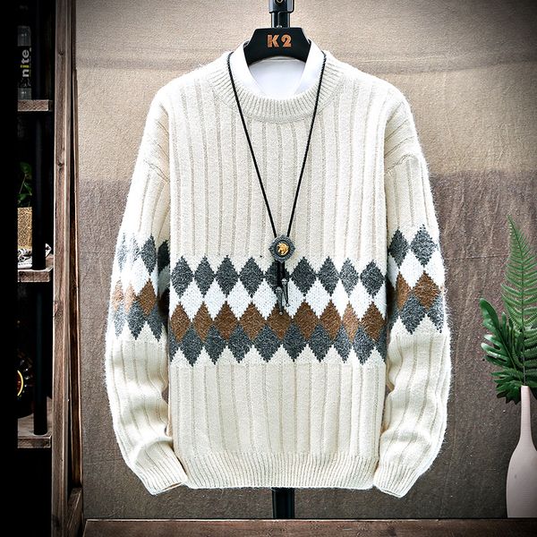 men's sweaters 2021 winter thick warm sweater men round neck mens slim fit keep pullover classic knitwear pull homme, White;black
men's sweaters 2021 winter thick warm sweater men round neck mens slim fit keep pullover classic knitwear pull homme, White;black