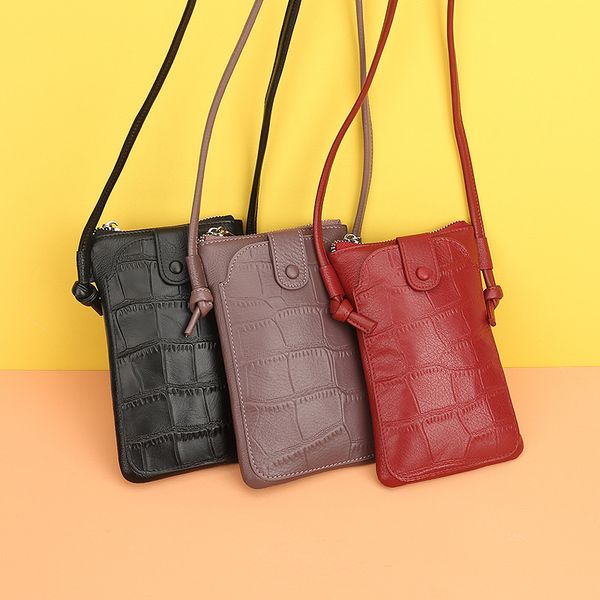 the new women's leather bags mobile phone bag simple shoulder/crossbody bag