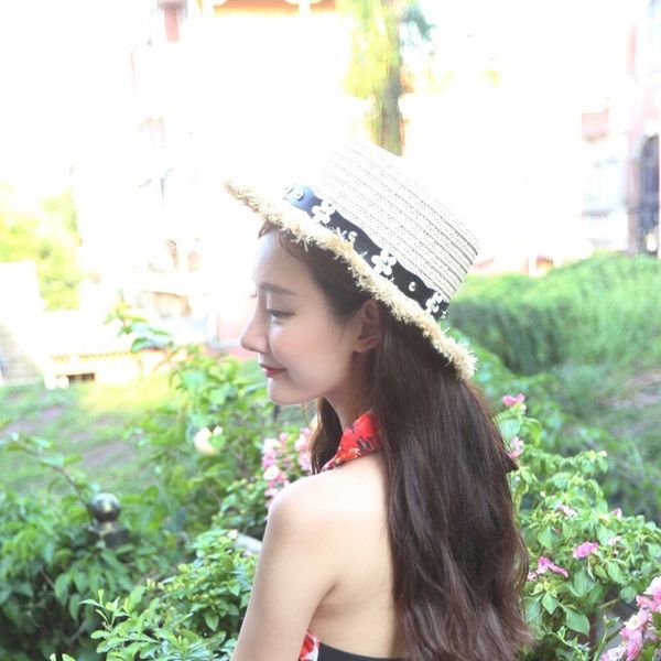 t40lo korean style sweet woolen zou chrysanthemum liu ding belt straw straw flat edge belt buckle sun children's beach hat summer flat, Blue;gray
t40lo korean style sweet woolen zou chrysanthemum liu ding belt straw straw flat edge belt buckle sun children's beach hat summer flat, Blue;gray