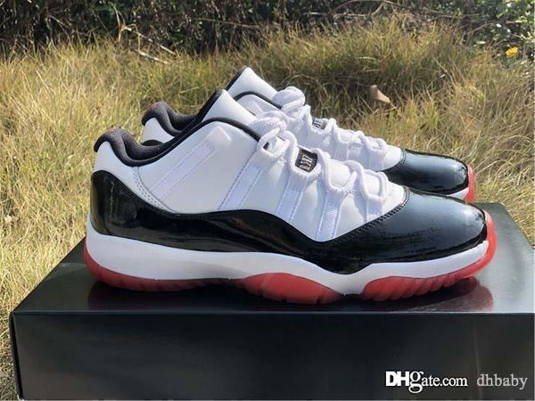 2020 release air authentic 11 low white bred basketball shoes 11s men black true red retro athletic sneakers with box av2187-160
2020 release air authentic 11 low white bred basketball shoes 11s men black true red retro athletic sneakers with box av2187-160