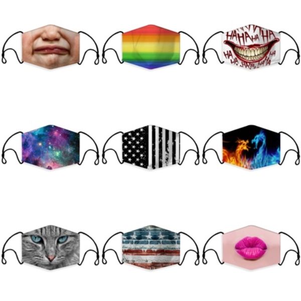 мода bling bling блестка защитная маска рм2,5 пыл рот er моющийся многократная маска упругой ушная mouth маски для предотвращения загрязнени