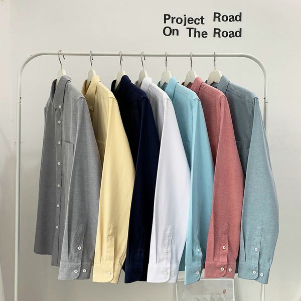 multicolor shirt men's simple long sleeve shirt casual loose oxford textile men's solid color formal 2020 autumn brand new, White;black
multicolor shirt men's simple long sleeve shirt casual loose oxford textile men's solid color formal 2020 autumn brand new, White;black
