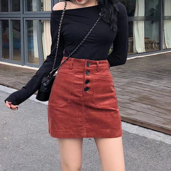 2020 spring new arrival single breasted ladies skirts european & american style slim corduroy mini skirt ing, Black
2020 spring new arrival single breasted ladies skirts european & american style slim corduroy mini skirt ing, Black