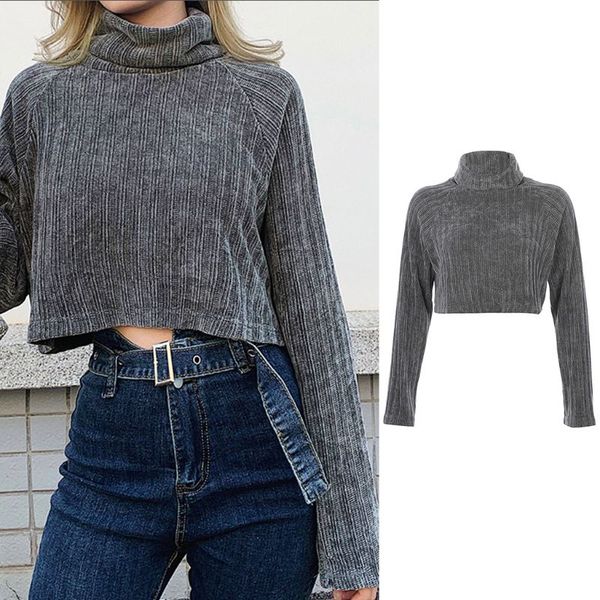 women's sweaters women long sleeve velvet cropped sweater ribbed knit turtleneck loose jumper top, White;black
women's sweaters women long sleeve velvet cropped sweater ribbed knit turtleneck loose jumper top, White;black