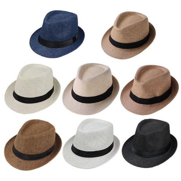 children kids summer beach straw hat jazz panama trilby fedora hat gangster cap outdoor breathable hats girls boys sunhat 090a, Yellow
children kids summer beach straw hat jazz panama trilby fedora hat gangster cap outdoor breathable hats girls boys sunhat 090a, Yellow