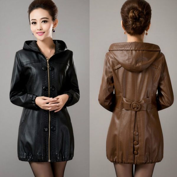 spring autumn coat long section slim large size pu leather jacket plus size 5xl 2020 fashion leather coats pr108, Black
spring autumn coat long section slim large size pu leather jacket plus size 5xl 2020 fashion leather coats pr108, Black